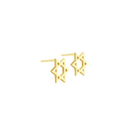 925 Sterling Silver Tiny Star Of David Earrings