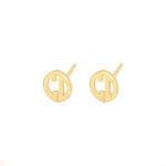 925 Sterling Silver Two Initial Earrings