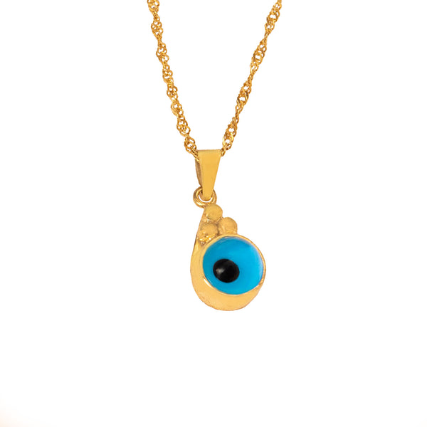 925 Sterling Silver Enamel Evil Eye Necklace