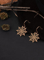 925 Sterling Silver Spider Web Earrings