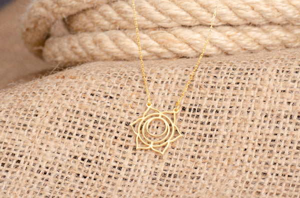 925 Sterling Silver Sacral Chakra Necklace