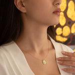 925 Sterling Silver Initial Necklace With Heart