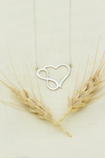 925 Sterling Silver Heart Infinity Necklace