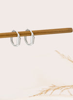 925 Sterling Silver Spiral Kemerli U Earrings