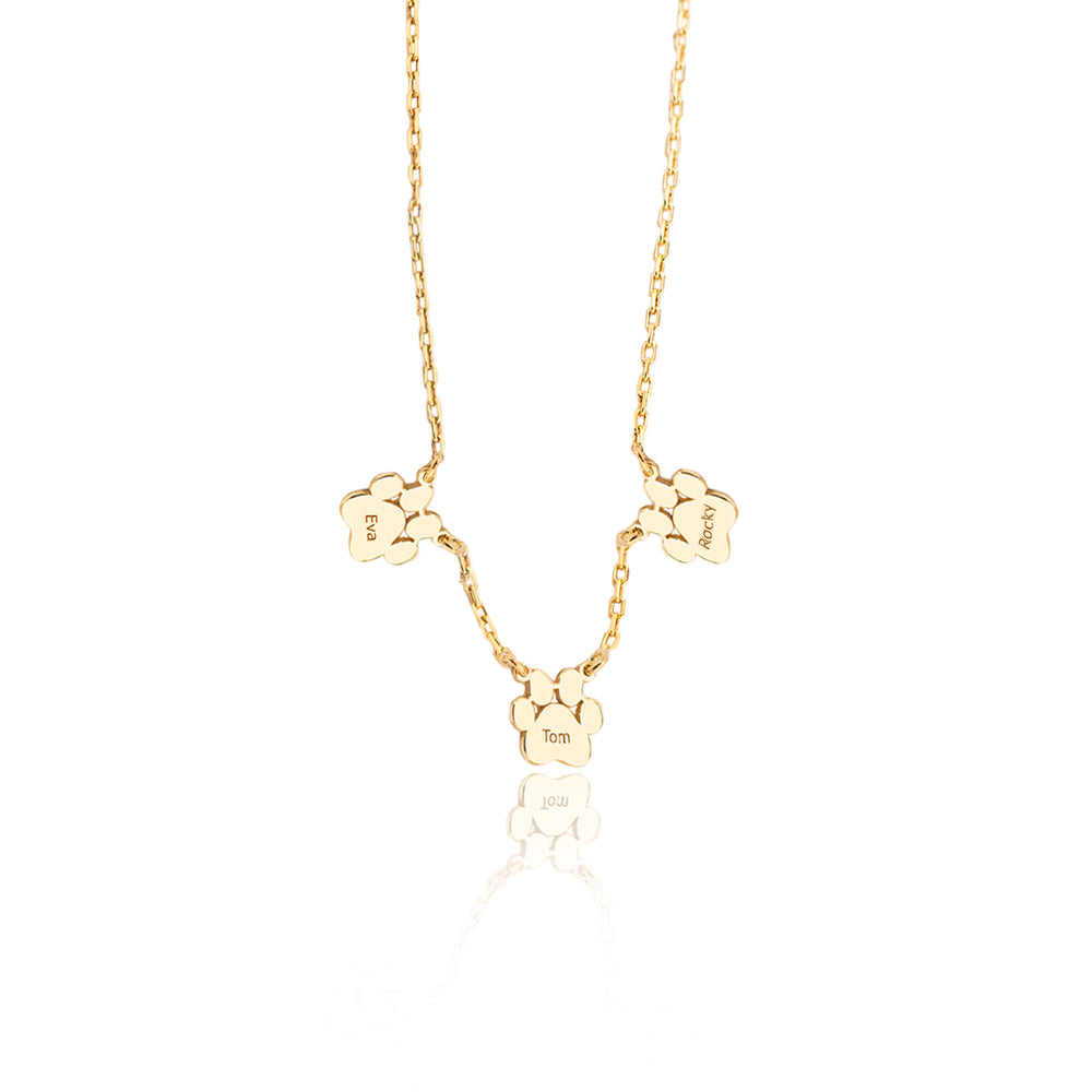925 Sterling Silver Paw Neckalce