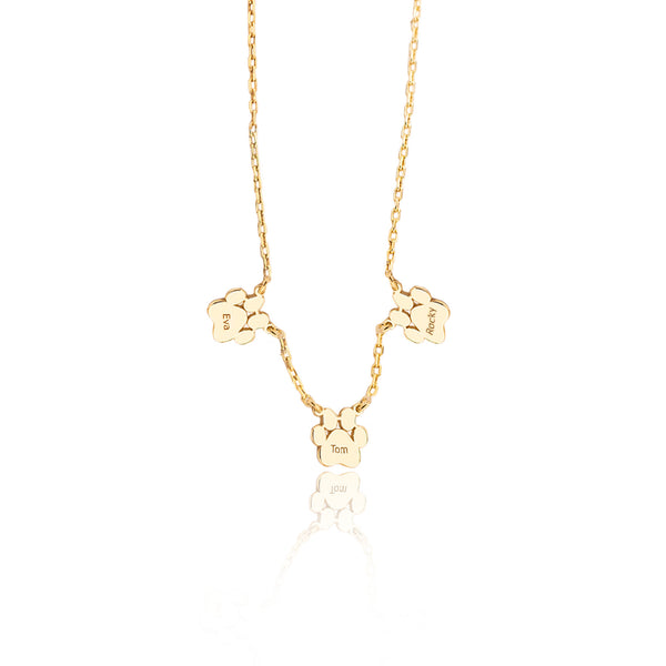 925 Sterling Silver Paw Neckalce