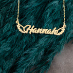 925 Sterling Silver Wing Name Necklace