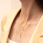 925 Sterling Silver Star And Bar Layet Necklace