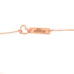 925 Sterling Silver Personalized Name Bar Bracelet With Heart