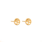 925 Sterling Silver Tiny Om Studs