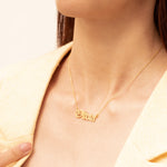 925 Sterling Silver Old English Name Necklace