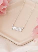 925 Sterling Silver Personalized Bar Necklace