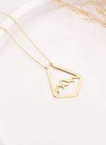 925 Sterling Silver Mountain Ring Holder Necklace