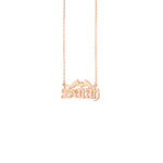 925 Sterling Silver Personalized Bat Name Necklace