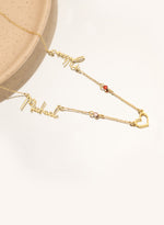 925 Sterling Silver Personalized Two Name Necklace With Heart
