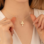 925 Sterling Silver Cross Name Necklace,
