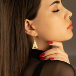 925 Sterling Silver Triangle Celestial Earrings