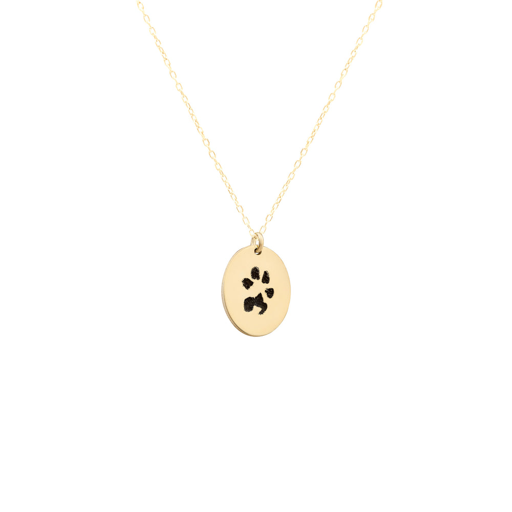 925 Sterling Silver Round Circle Plaka Köpek Pati̇si̇