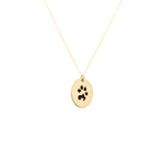 925 Sterling Silver Round Circle Plaka Köpek Pati̇si̇