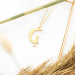 925 Sterling Silver The Cat Sitting On The Moon Necklace