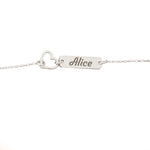 925 Sterling Silver Personalized Name Bar Bracelet With Heart