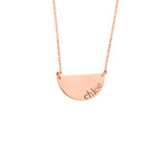 925 Sterling Silver Half Circle Necklace