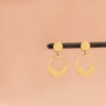 925 Sterling Silver Double Circle Hollow Earrings