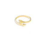 925 Sterling Silver Wrap Adjustable Arrow Ring