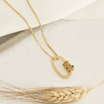 925 Sterling Silver Unique Paperclip Necklace With Birthstone