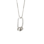 925 Sterling Silver Unique Paperclip Necklace With Birthstone
