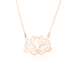 925 Sterling Silver Lotus Flower Necklace