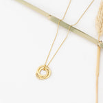 925 Sterling Silver Personalized Circles Necklace 2 Hoop