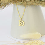 925 Sterling Silver Double Initial Necklace (Zi̇nci̇ri̇ Cs40005)