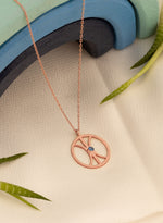 925 Sterling Silver Life Symbol Necklace With Birthstone