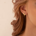 925 Sterling Silver Cat Moon Studs
