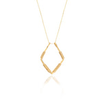 925 Sterling Silver Dörtgen Ring Tutucu Necklace