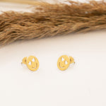 925 Sterling Silver Heart Eyes Emoji Studs