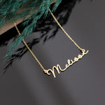 925 Sterling Silver Üç İsi̇mli̇ Necklace Autumn Font