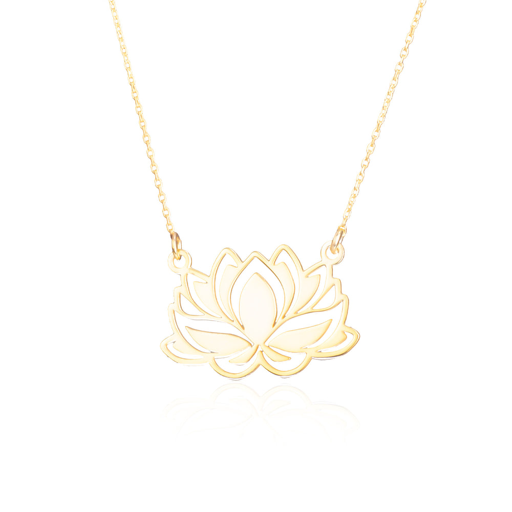 925 Sterling Silver Lotus Flower Necklace