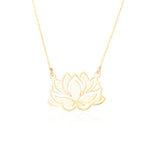 925 Sterling Silver Lotus Flower Necklace