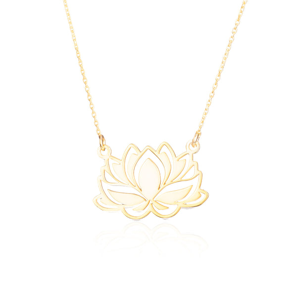925 Sterling Silver Lotus Flower Necklace