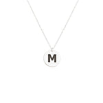 925 Sterling Silver Personalized Initial Disc Necklace