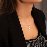 925 Sterling Silver Wolf Couples Necklace