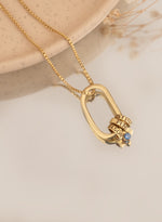 925 Sterling Silver Unique Paperclip Necklace With Birthstone