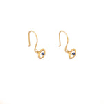 925 Sterling Silver Enamel Eye Earrings