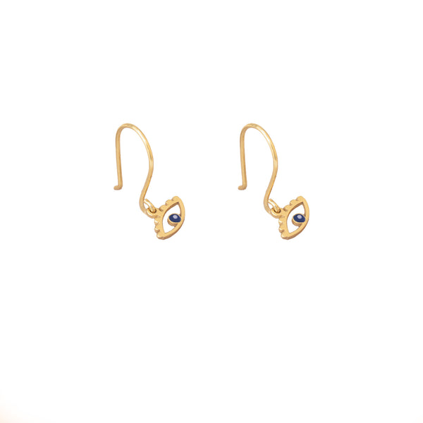 925 Sterling Silver Enamel Eye Earrings
