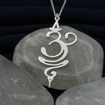 925 Sterling Silver Om Breathe Necklace