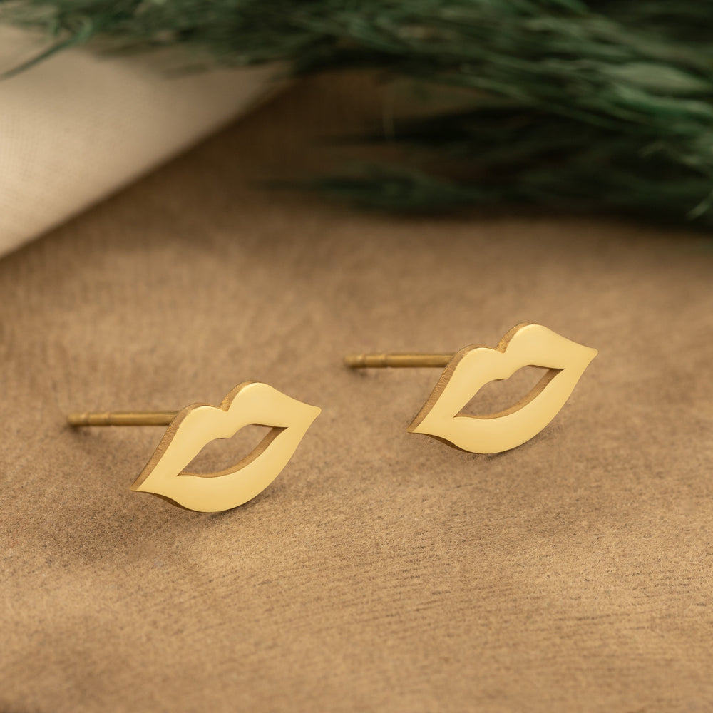 925 Sterling Silver Dainty Lip Earrings