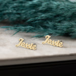 925 Sterling Silver Name Earrings