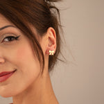 925 Sterling Silver Ribbon Earrings